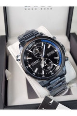 Hugo Boss Globetrotter Black Dial Black Steel Strap Watch for Men - 1513824 Buy Now By Hugo Boss