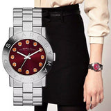 Marc Jacobs Amy Red Dial Silver Steel Strap Watch for Women - MBM3333 Buy Now By Marc Jacobs