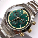Versace Classic Chronograph Quartz Green Dial Silver Steel Strap Watch For Men - VEV700721 Buy Now By Versace
