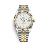 Shop Rolex Datejust 41 Oyster White Dial Two Tone Oystersteel & Yellow Gold Jubilee Bracelet White Dial Watch for Men - M126333-0016 in USA