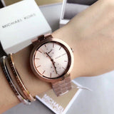 Michael Kors Garner Quartz Rose Gold Dial Rose Gold Steel Strap Watch For Women - MK6409 Buy Now By Michael Kors