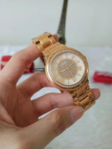 Guess Sassy Quartz White Dial Rose Gold Steel Strap Watch For Women - W0705L3 Buy Now By Guess