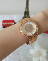 Guess Sassy Quartz White Dial Rose Gold Steel Strap Watch For Women - W0705L3 Buy Now By Guess