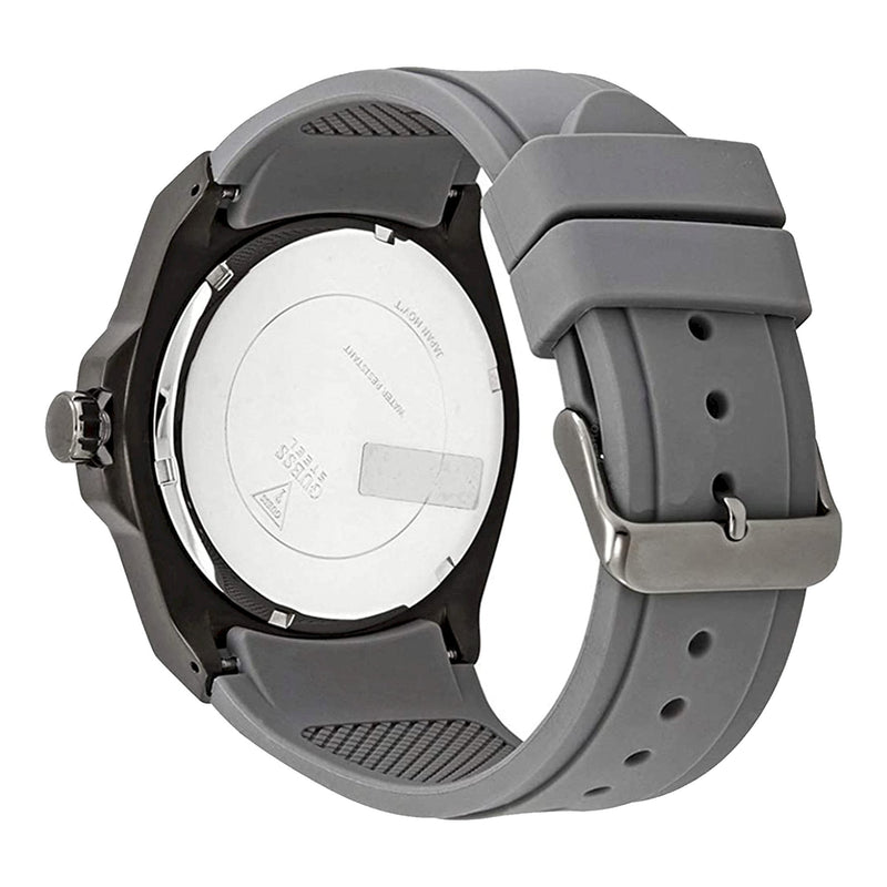 Guess Legacy Grey Dial Grey Silicone Strap Watch For Men - W1048G1 Buy Now By Guess