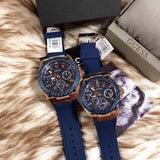 Guess Zena Blue Dial Blue Silicone Strap Watch For Women - W1049L2 Buy Now By Guess