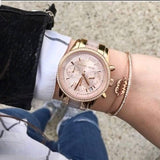 Michael Kors Ritz Chronograph Rose Gold Dial Two Tone Steel Strap Watch for Women - MK6307 Buy Now By Michael Kors