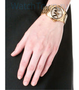 Michael Kors Runway Quartz Gold Dial Gold Steel Strap Watch For Women - MK5852 Buy Now By Michael Kors
