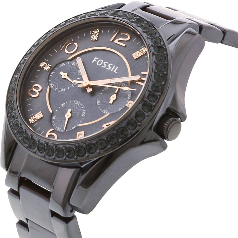Fossil Riley Quartz Blue Dial Blue Steel Strap Watch for Women - ES4294 Buy Now By Fossil