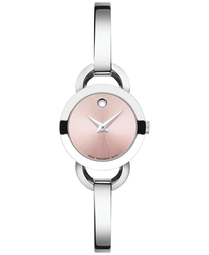 Movado Rondiro 22mm Pink Dial Stainless Steel Watch For Women - 0606797 Buy Now By Movado