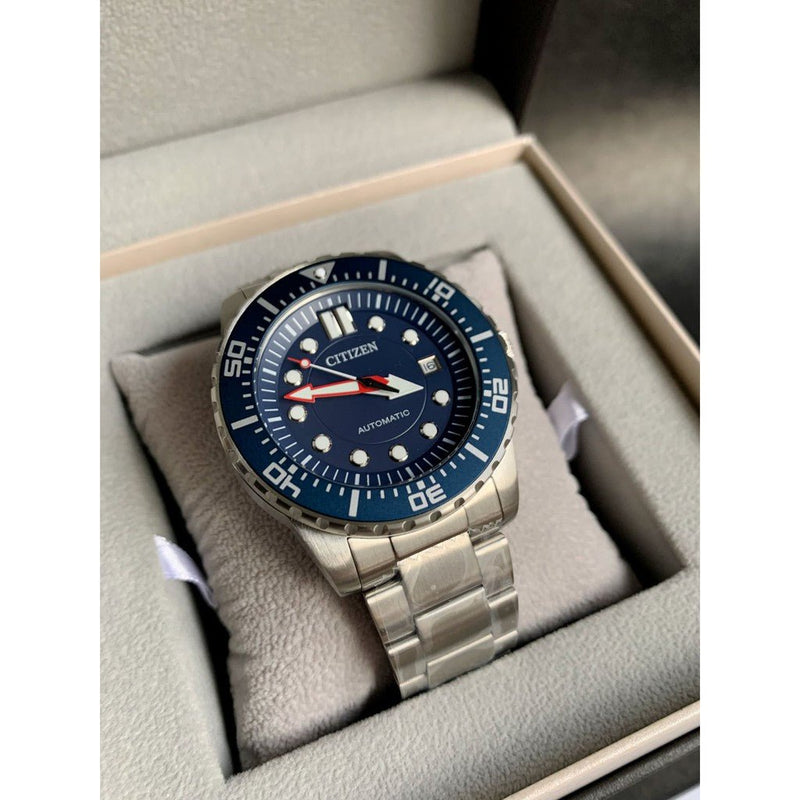 Citizen Promaster Mechanical Blue Dial Silver Steel Strap Watch For Men - NJ0121-89L Buy Now By Citizen