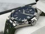 Maurice Lacroix Aikon Quartz Black Dial Green Crocodile Leather Strap Watch for Men - AI1008-PVB21-330-1 Buy Now By Maurice Lacroix