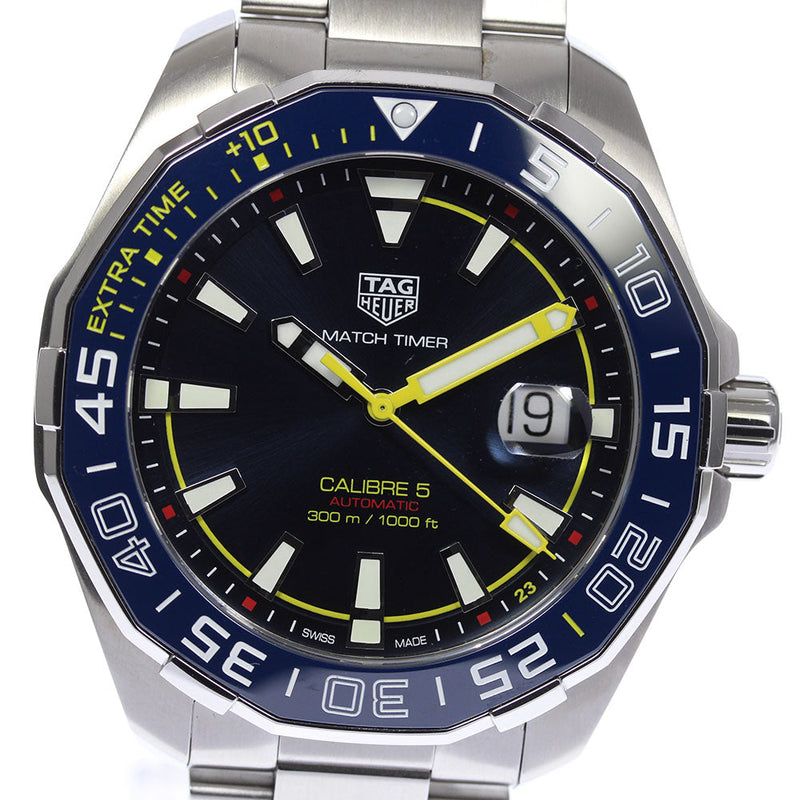 Tag Heuer Aquaracer Caliber 5 Match Timer Shinji Kagawa Edition Blue Dial Silver Steel Strap Watch for Men - WAY201H.BA0927 Buy Now By Tag Heuer