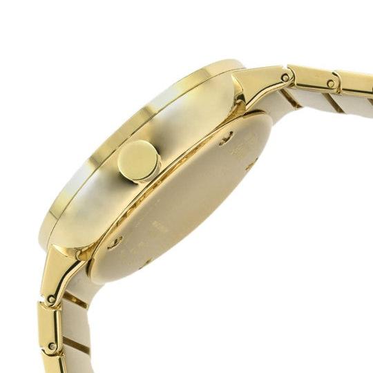 Shop Movado Edge Gold Dial Gold Steel Strap Watch for Women - 3680014 in USA