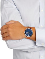 Fossil The Commuter Blue Dial Brown Leather Strap Watch for Men - FS5401 Buy Now By Fossil