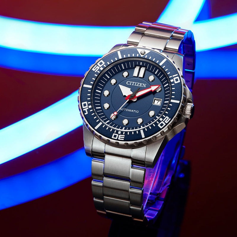 Citizen Promaster Mechanical Blue Dial Silver Steel Strap Watch For Men - NJ0121-89L Buy Now By Citizen