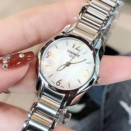 Tissot T Wave Mother of Pearl Dial Two Tone Steel Strap Watch For Women - T023.210.11.117.00 Buy Now By Tissot