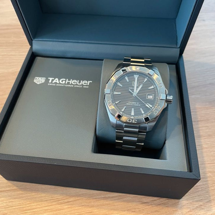 Tag Heuer Aquaracer Automatic Anthracite Grey Dial Silver Steel Strap Watch for Men - WAY2113.BA0928 Buy Now By Tag Heuer