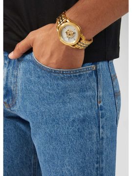Versace Palazzo Empire White Dial Two Tone Steel Strap Watch for Men - VERD00418 Buy Now By Versace