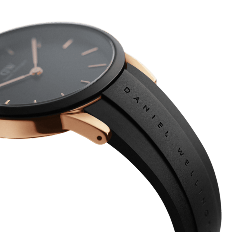 Daniel Wellington Iconic Motion Black Dial Black Rubber Strap Watch For Men - DW00100425 Buy Now By Daniel Wellington