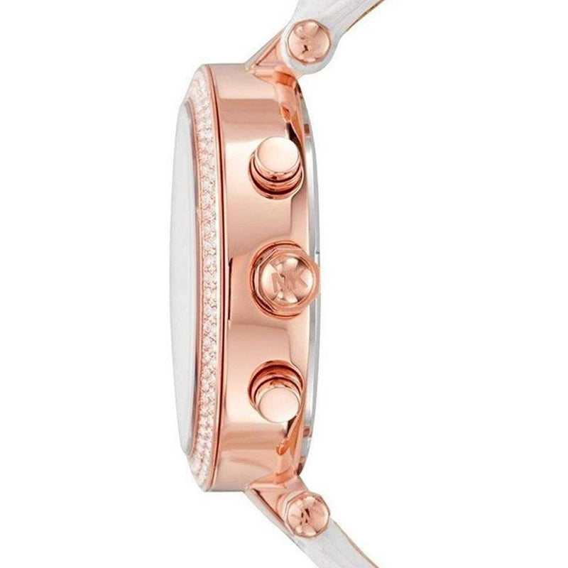 Michael Kors Parker White Diamonds Dial White Leather Strap Watch for Women - MK2281 Buy Now By Michael Kors