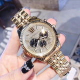 Michael Kors Lexington Crystals Gold Dial Gold Steel Strap Watch for Men - MK8494 Buy Now By Michael Kors