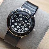 Marc Jacobs Amy Black Dial Black Leather Strap Watch for Women - MBM1163 Buy Now By Marc Jacobs