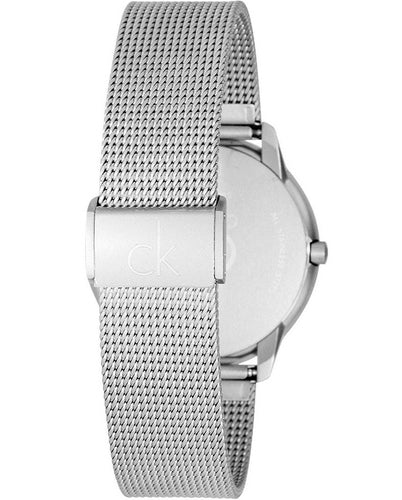 Calvin Klein Minimal Silver Dial Silver Mesh Bracelet Watch for Men - K3M211Y6 Buy Now By Calvin Klein