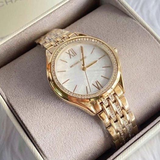 Michael Kors Mindy Three Hand White Dial Rose Gold Steel Strap Watch for Women - MK7078 Buy Now By Michael Kors