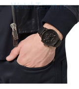 Emporio Armani Sportivo Chronograph Black Dial Black Leather Strap Watch For Men - AR2461 Buy Now By Emporio Armani