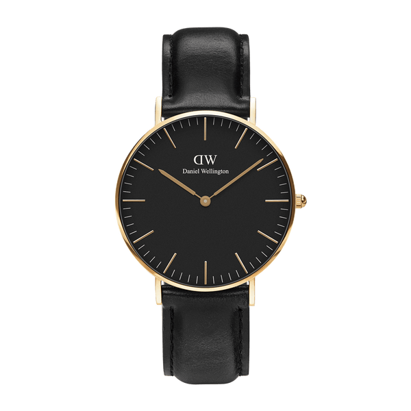 Daniel Wellington Classic Reading Black Dial Black Leather Strap Watch For Men - DW00100129