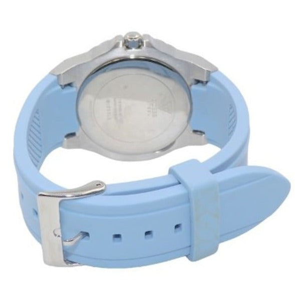 Guess Limelight Crystals White Dial Blue Rubber Strap Watch for Women - W1053L5 Buy Now By Guess