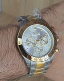 Hugo Boss Ikon Chronograph Silver Dial Two Tone Steel Strap Watch for Men - 1512960