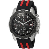 Guess Octane Chronograph Black Dial Two Tone Silicone Strap Watch For Men - W1047G1 Buy Now By Guess