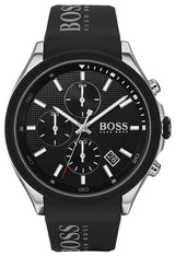 Shop Hugo Boss Velocity Black Dial Black Leather Strap Watch for Men - 1513716 in USA