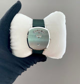 Gucci Grip Silver Dial Green Leather Strap Unisex Watch - YA157412 Buy Now By Gucci