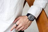 Emporio Armani Aviator Quartz Grey Dial Blue Fabric Strap Watch For Men - AR11144 Buy Now By Emporio Armani