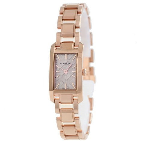 Shop Burberry Heritage Rose Gold Dial Rose Gold Steel Strap Watch For Women - BU9602 in USA