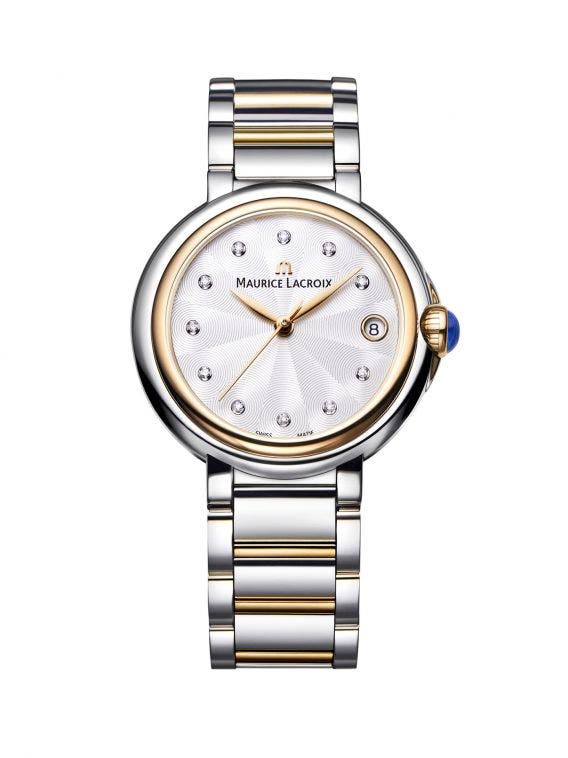 Shop Maurice Lacroix Fiaba Mother of Pearl Dial Two Tone Steel Strap Watch for Women - FA1007-PVP13-170-1 in USA