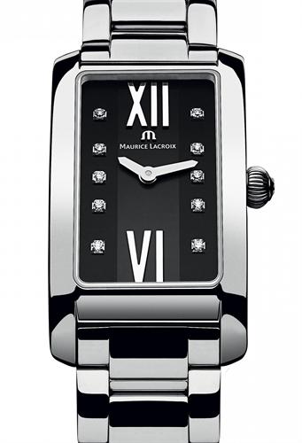 Maurice Lacroix Fiaba Black Dial Silver Steel Strap Watch for Women - FA2164-SS002-350 Buy Now By Maurice Lacroix