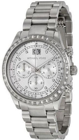 Michael Kors Brinkley Diamonds Silver Dial Silver Steel Strap Watch for Women - MK6186 Buy Now By Michael Kors