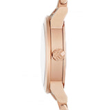 Burberry The City Nude Dial Rose Gold Steel Strap Watch for Women - BU9228