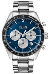 Shop Hugo Boss Chronograph Blue Dial Silver Steel Strap Watch for Men - 1513630 in USA