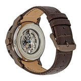 Maserati Ingegno Automatic Skeleton White Dial Brown Leather Strap Watch For Men - R8821119003