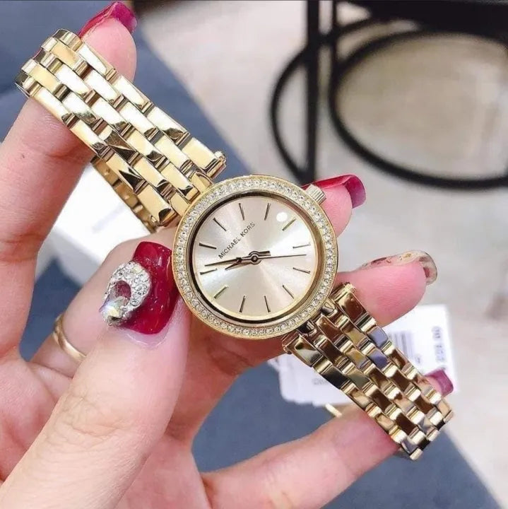 Michael Kors Darci Gold Dial with Diamonds Gold Steel Strap Watch for Women - MK3295 Buy Now By Michael Kors