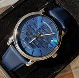 Emporio Armani Luigi Automatic Blue Dial Blue Leather Strap Watch For Men - AR60030 Buy Now By Emporio Armani