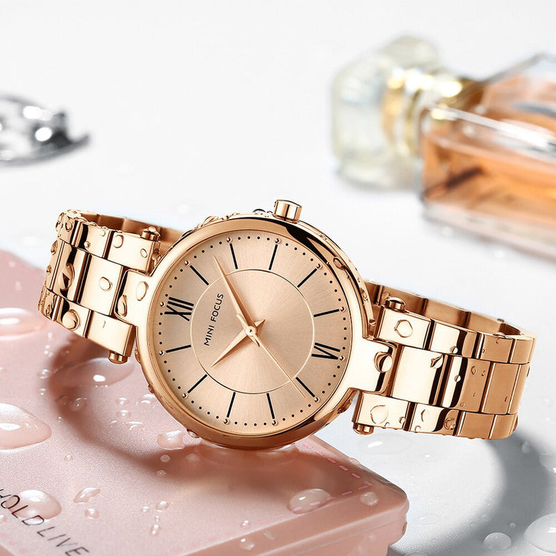 Fossil Jacqueline Rose Gold Dial Rose Gold Steel Strap Watch for Women - ES3632 Buy Now By Fossil