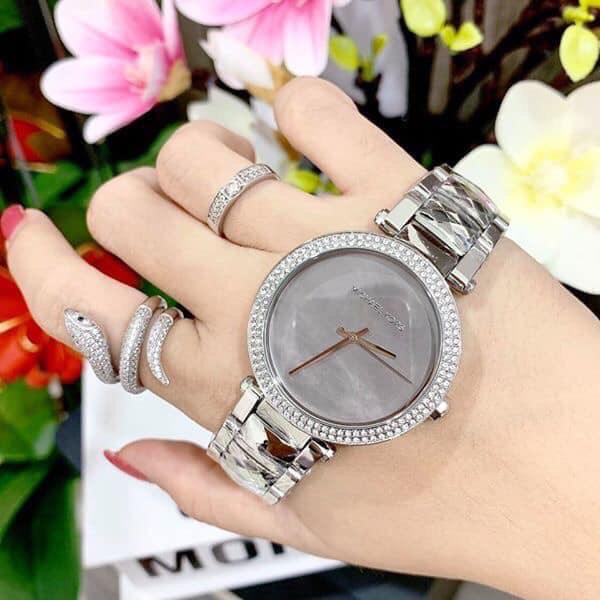 Michael Kors Parker Mother of Pearl Silver Steel Strap Watch for Women - MK6424 Buy Now By Michael Kors