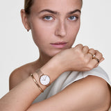 Daniel Wellington Petite Melrose White Dial Rose Gold Mesh Strap Watch For Women - DW00100305 Buy Now By Daniel Wellington