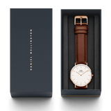 Daniel Wellington Dapper St Mawes White Dial Brown Leather Strap Watch For Men - DW00100083 Buy Now By Daniel Wellington