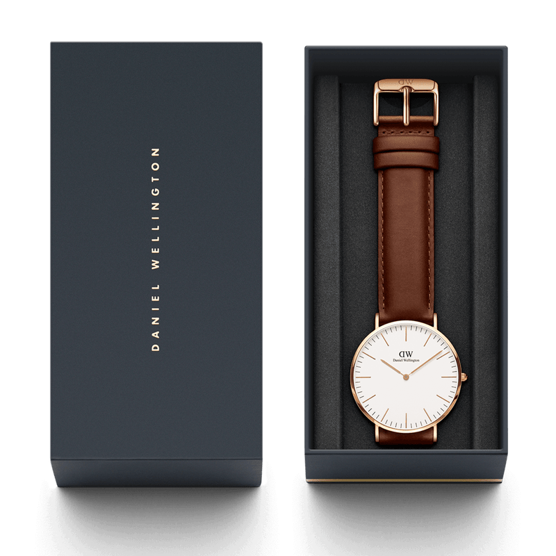 Daniel Wellington Dapper St Mawes White Dial Brown Leather Strap Watch For Men - DW00100083 Buy Now By Daniel Wellington
